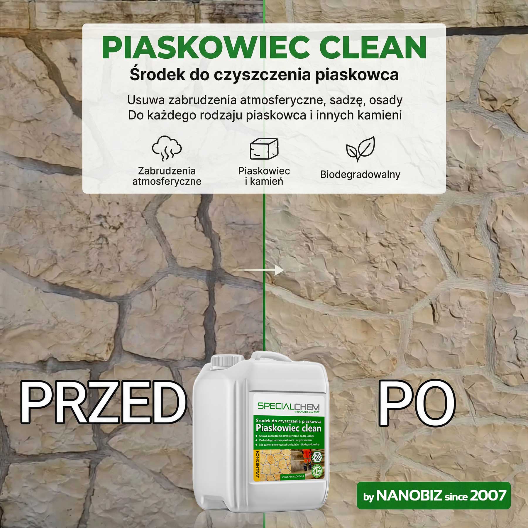 SPECIALCHEM PIASKOWIEC CLEAN do czyszczenia piaskowca i kamieni