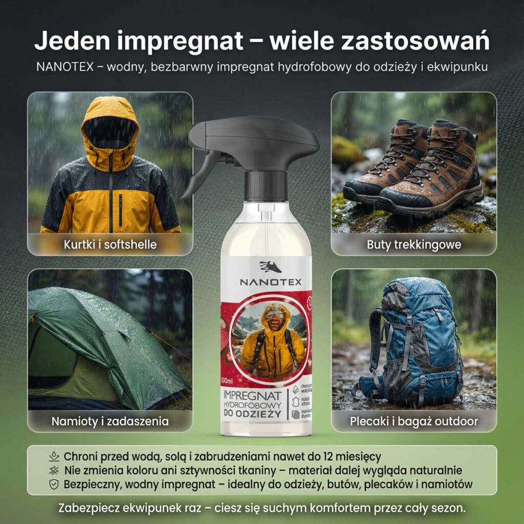 NanoTex impregnat wodoodporny do ubrań i butów