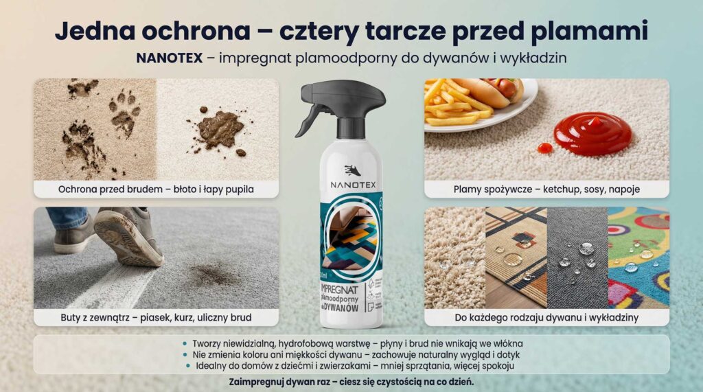 NANOTEX Impregnat przeciw plamom do dywanów
