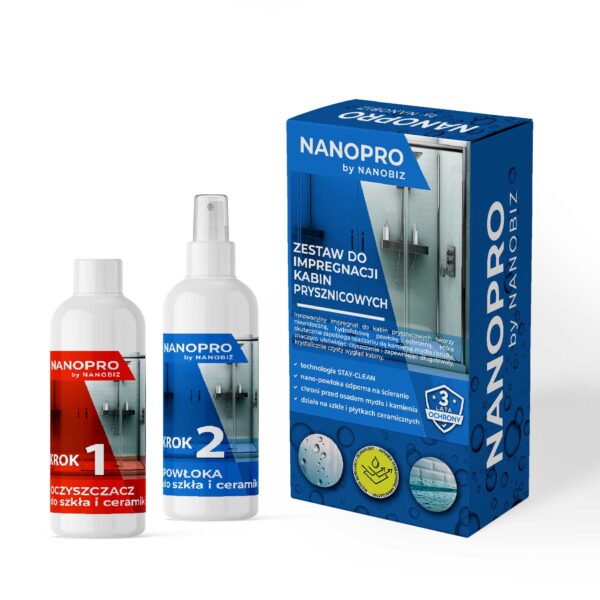 NANOPRO zestaw do ochrony kabin prysznicowych